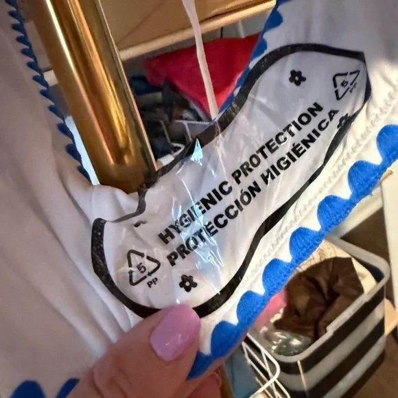 Blue Floral Bikini Set size Large NWOT - Picture 8 of 8